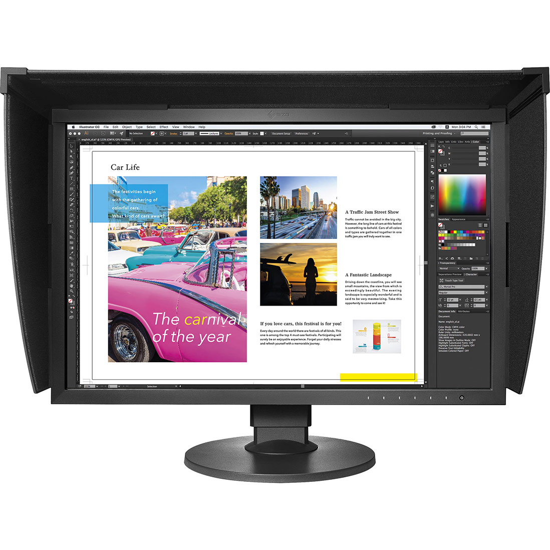 24" EIZO Monitor with Baby Stand Adapter